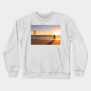 Kite surfer watching the waves Crewneck Sweatshirt